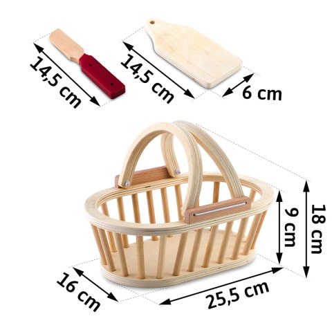 Drewniana zabawka koszyk z owocami do krojenia 9 szt RK-870 Ricokids Drewniana zabawka koszyk z owocami do krojenia 9 szt RK-870 Ricokids
