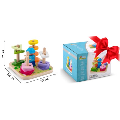 Drewniana zabawka sorter - układanka RK-866 Ricokids Drewniana zabawka sorter - układanka RK-866 Ricokids