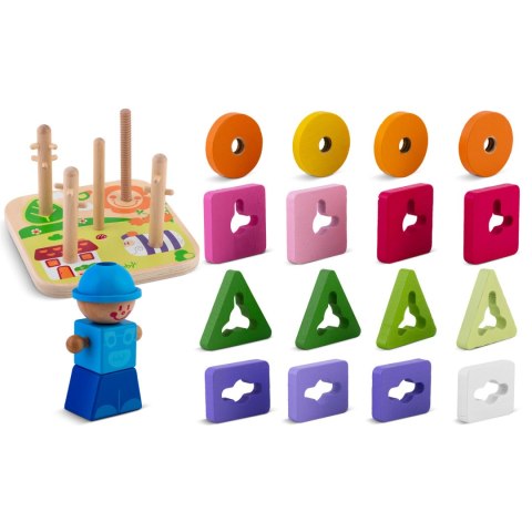 Drewniana zabawka sorter - układanka RK-866 Ricokids Drewniana zabawka sorter - układanka RK-866 Ricokids