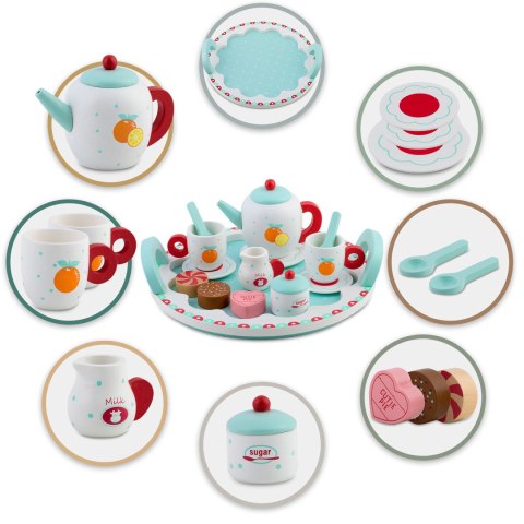 Drewniana zabawka zestaw do herbaty RK-869 Ricokids Drewniana zabawka zestaw do herbaty RK-869 Ricokids