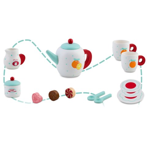 Drewniana zabawka zestaw do herbaty RK-869 Ricokids Drewniana zabawka zestaw do herbaty RK-869 Ricokids