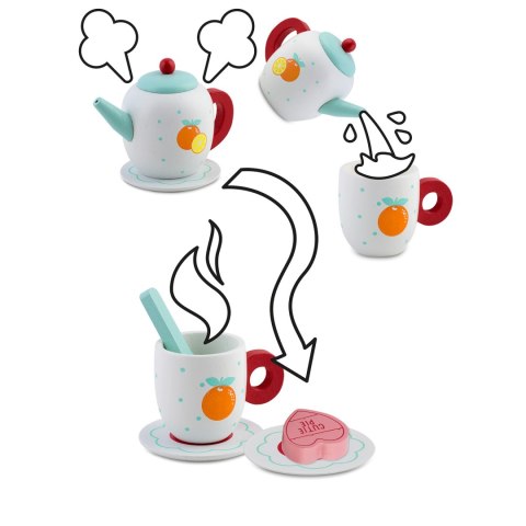 Drewniana zabawka zestaw do herbaty RK-869 Ricokids Drewniana zabawka zestaw do herbaty RK-869 Ricokids