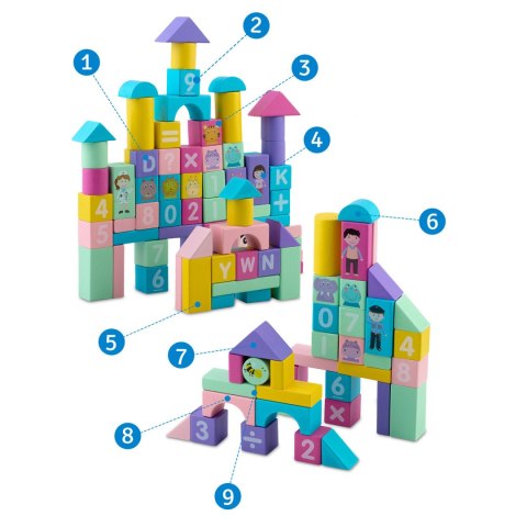 Drewniane klocki edukacyjne RK-871 Ricokids Drewniane klocki edukacyjne RK-871 Ricokids