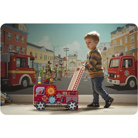 Drewniany chodzik pchacz straż pożarna RK-873 Ricokids Drewniany chodzik pchacz straż pożarna RK-873 Ricokids
