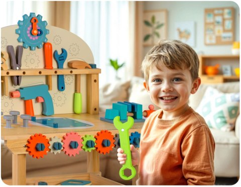 Drewniany warsztat z narzędziami RK-876 Ricokids Drewniany warsztat z narzędziami RK-876 Ricokids