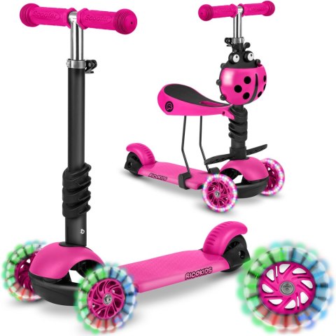 Hulajnoga trójkołowa Ricokids Buggy - różowa Hulajnoga trójkołowa Ricokids Buggy - różowa