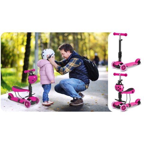 Hulajnoga trójkołowa Ricokids Buggy - różowa Hulajnoga trójkołowa Ricokids Buggy - różowa
