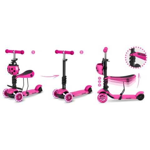 Hulajnoga trójkołowa Ricokids Buggy - różowa Hulajnoga trójkołowa Ricokids Buggy - różowa