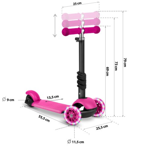 Hulajnoga trójkołowa Ricokids Buggy - różowa Hulajnoga trójkołowa Ricokids Buggy - różowa