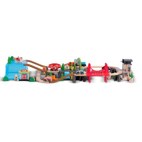 Kolejka drewniana miasteczko 100 szt RK-879 Ricokids Kolejka drewniana miasteczko 100 szt RK-879 Ricokids