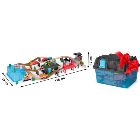 Kolejka drewniana miasteczko 100 szt RK-879 Ricokids Kolejka drewniana miasteczko 100 szt RK-879 Ricokids