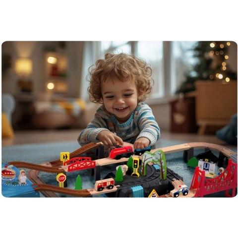 Kolejka drewniana miasteczko 100 szt RK-879 Ricokids Kolejka drewniana miasteczko 100 szt RK-879 Ricokids