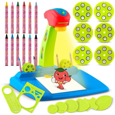 Projektor do nauki rysowania Ricokids 772001 - niebieski Projektor do nauki rysowania Ricokids 772001 - niebieski
