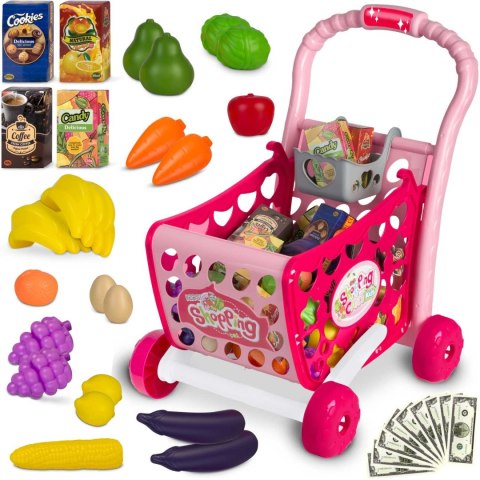 Wózek na zakupy Ricokids 773401 różowy Wózek na zakupy Ricokids 773401 różowy