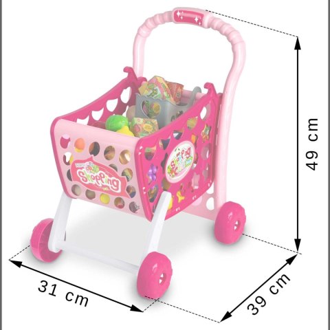 Wózek na zakupy Ricokids 773401 różowy Wózek na zakupy Ricokids 773401 różowy