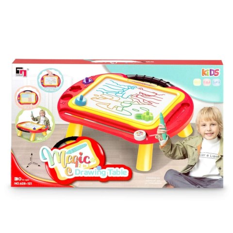Znikopis tablica + stolik do rysowania Ricokids - czerwony Znikopis tablica + stolik do rysowania Ricokids - czerwony