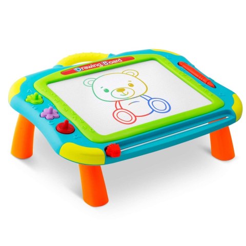 Znikopis tablica + stolik do rysowania Ricokids - niebieski Znikopis tablica + stolik do rysowania Ricokids - niebieski