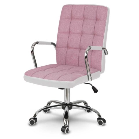 Fotel biurowy materiałowy Benton różowo-biały Fotel biurowy materiałowy Benton różowo-biały