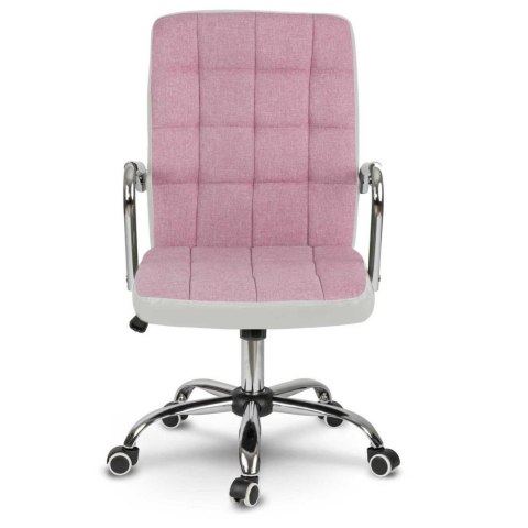 Fotel biurowy materiałowy Benton różowo-biały Fotel biurowy materiałowy Benton różowo-biały