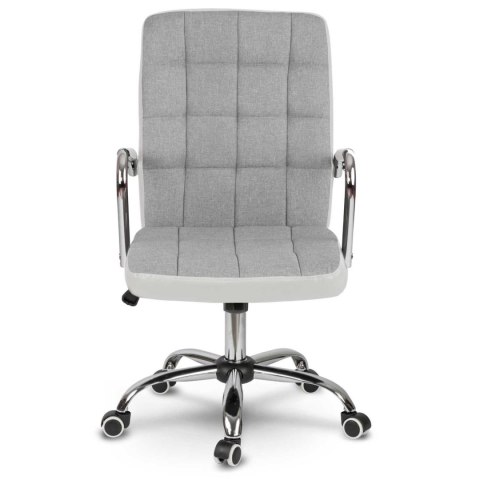 Fotel biurowy materiałowy Benton szaro-biały Fotel biurowy materiałowy Benton szaro-biały