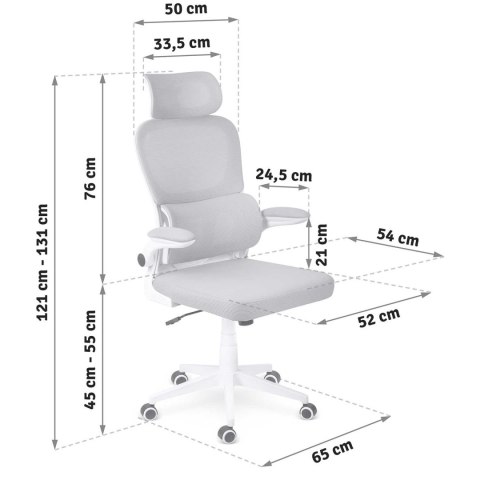 Fotel biurowy z mikrosiatki Sofotel Formax szary Fotel biurowy z mikrosiatki Sofotel Formax szary